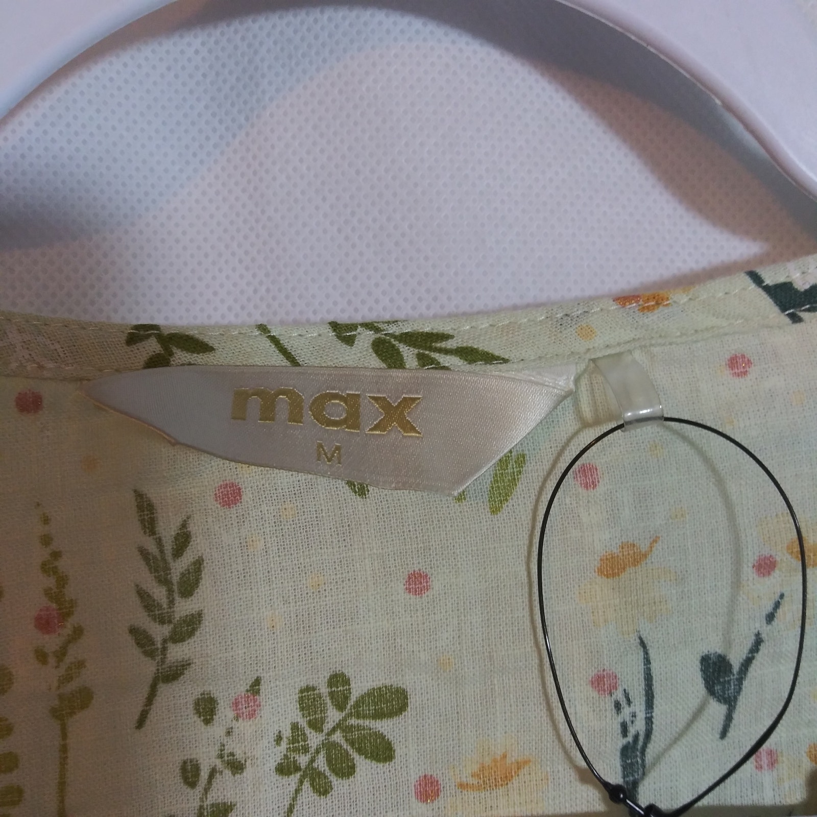 Max Women Floral Print A-Line Kurti Cotton Top Natural Size M — image 6 of 8